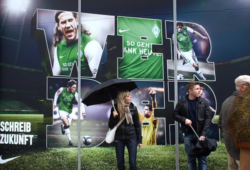 Futbol, Forofos, Gente, Verde, Urbano