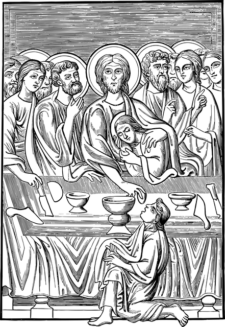 Free jesus christ line art vector