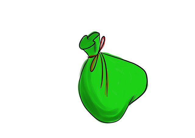 Free gift sack christmas illustration