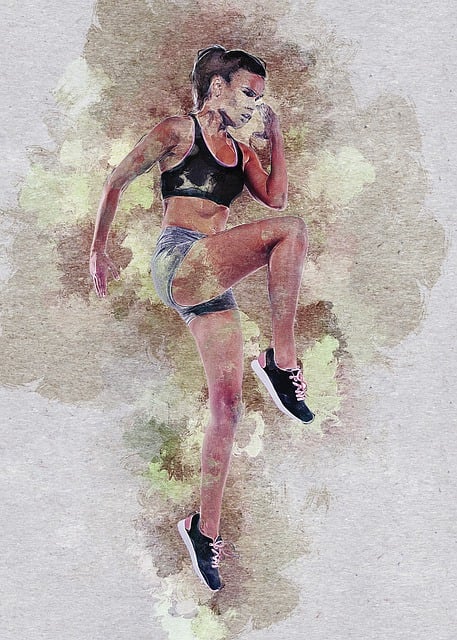 Free woman fitness sport illustration