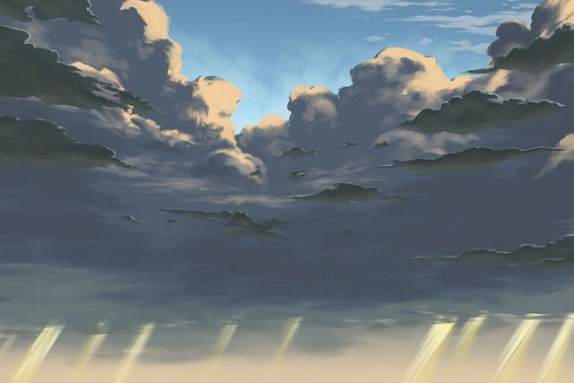 Wolken, Himmel, Wind, Sonnenstrahlen