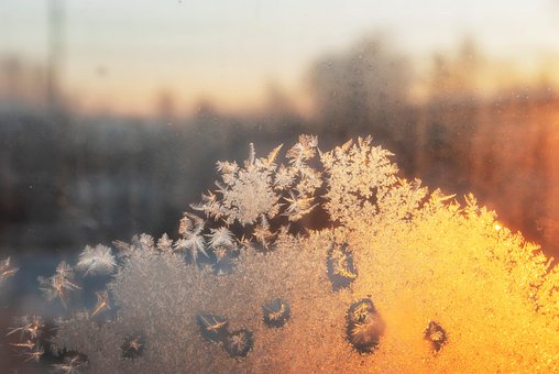 Frost, Fenster, Hintergrund, Winter