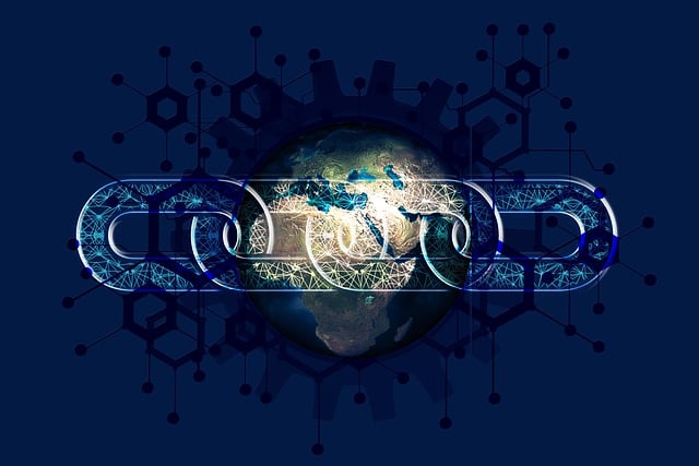 Download free HD stock image of Chain Network Free chain network earth illustration