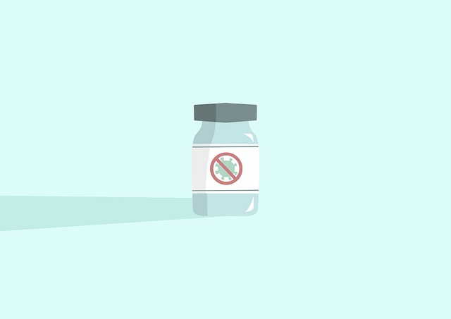 Free vaccine covid-19 vial vector