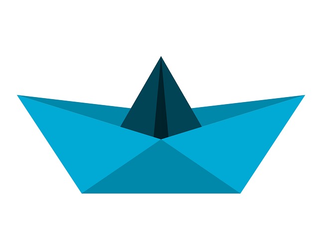 Origami, Boot, Papier, Schwebend