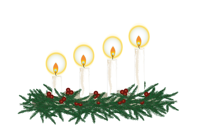 Free candles advent wreath christmas illustration