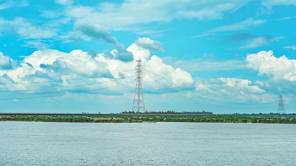 Free Lake Electric Tower photo and picture
