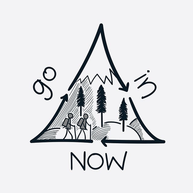 Free mountain travel concept illustration