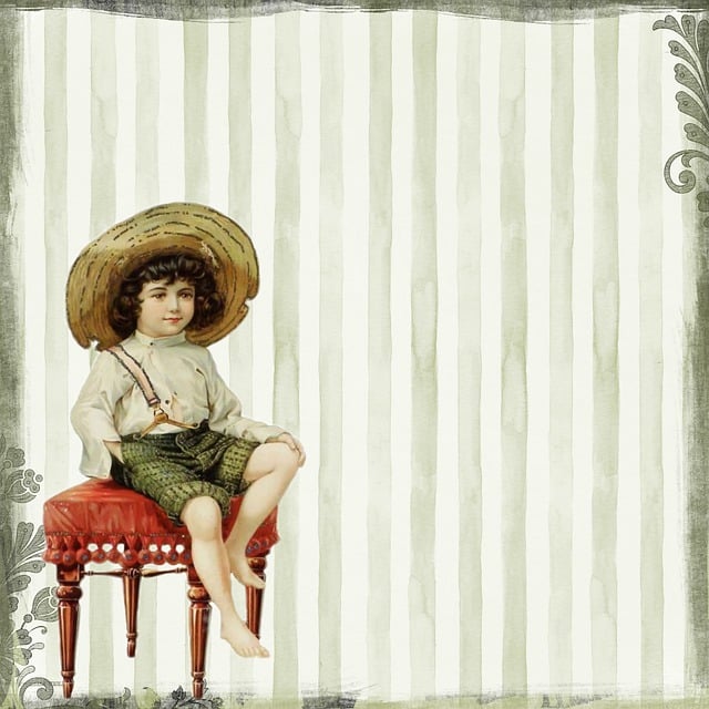Free boy vintage wallpaper illustration