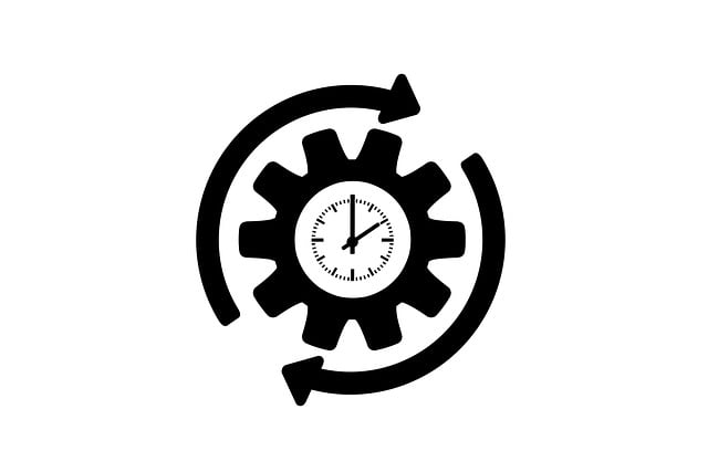 Free clock gear arrow illustration
