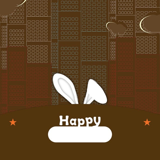Free hide and seek abstract cartoon art long eared rabbit illustration