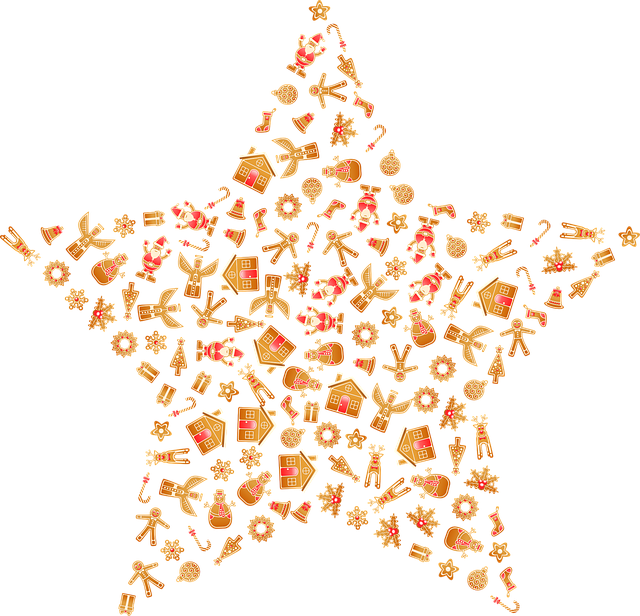 Free gingerbread star shape vector