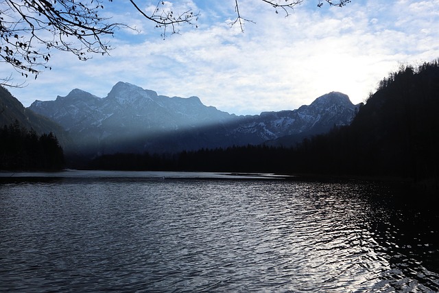 Winterlandschaft, Berge, See, Schnee