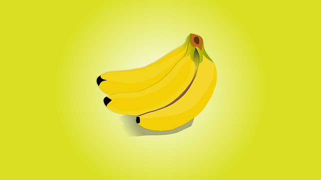 Bananer, Frukt, Mat, Gul, Matbit