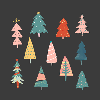 Bäume, Weihnachten, Weihnachtsbaum, Wald