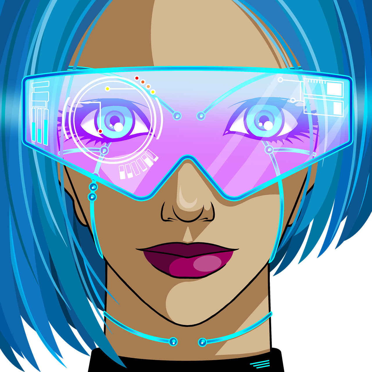 Download Woman Cyberpunk Beauty Royalty-Free Stock Illustration Image