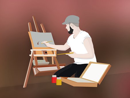 Kunstner, Kunst, Maleri, Maler, Arbejde