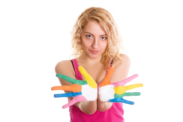 Mädchen, Hände, Finger, Boot, Glücklich