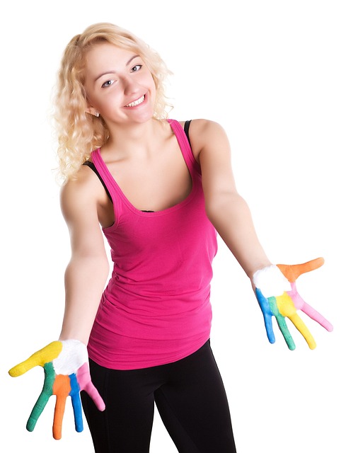 Mädchen, Hände, Finger, Boot, Glücklich