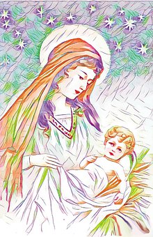 Maria, Chúa Giêsu, Trẻ Em, Giáng Sinh