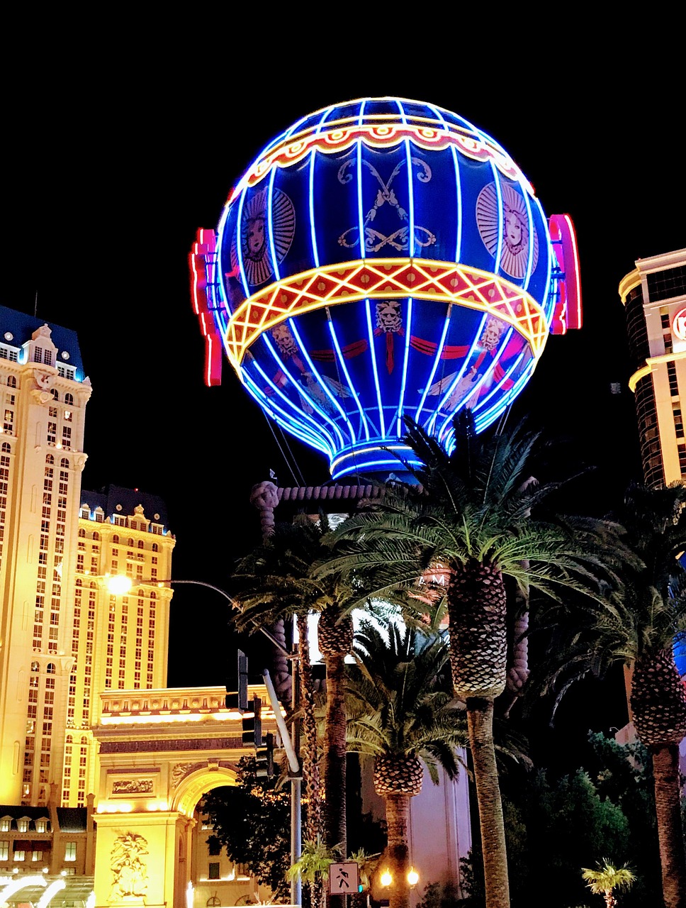 Las Vegas Skyline Neon Free photo