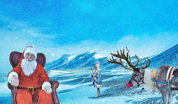 Jul, December, Dekoration, Vinter, Fejre