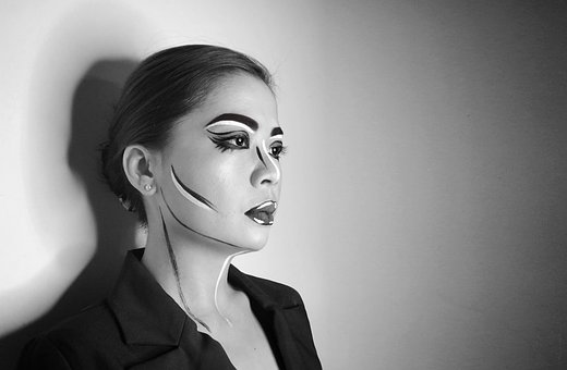 Free Make Up Black And White photo and picture