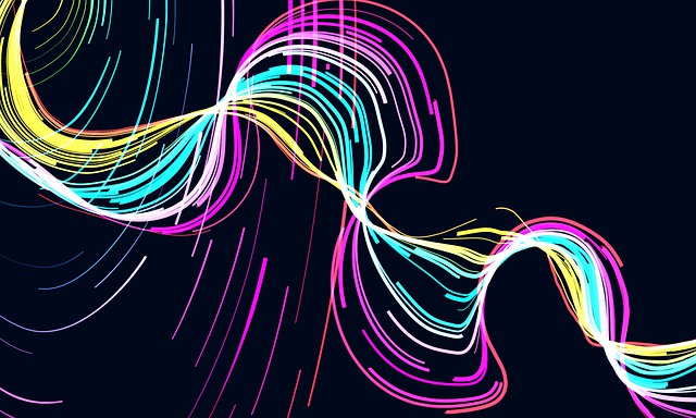 Free waves light abstract illustration