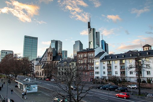 Bygninger, Vej, By, Skyskrabere, Skyline