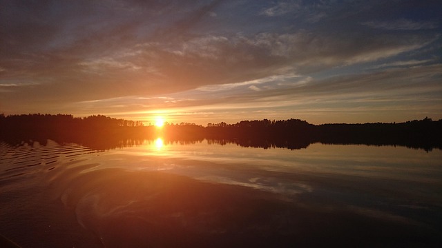 Free Lake Sun Set photo and picture