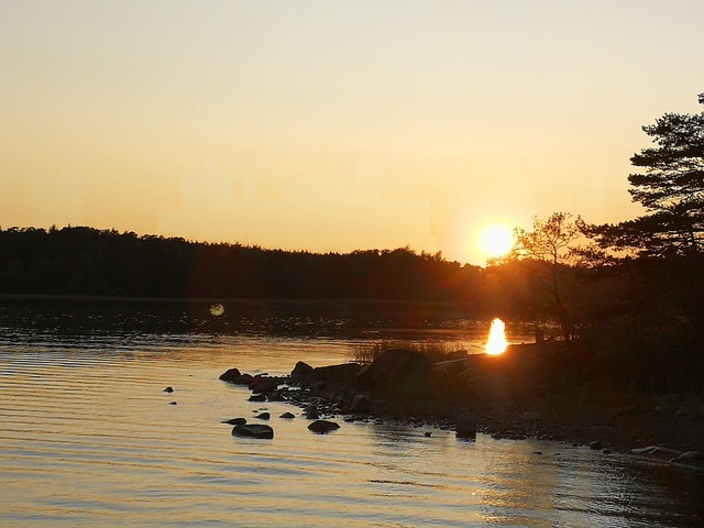 Free Sea Shore Sunset photo and picture