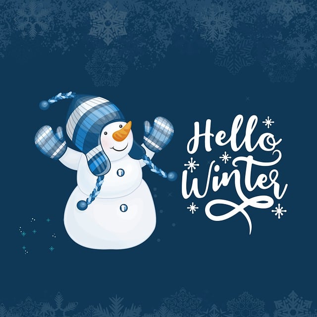 Schneemann, Winter, Schneeflocken