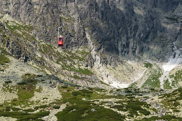 Gebirge, Seilbahn, Landschaft, Alpine