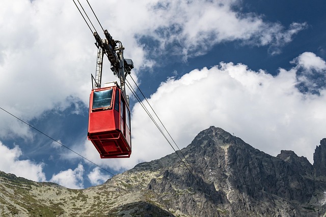 Gebirge, Seilbahn, Landschaft, Alpine