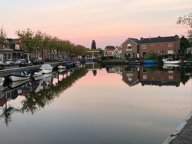 Nederland, Friesland, Vooravond, Water