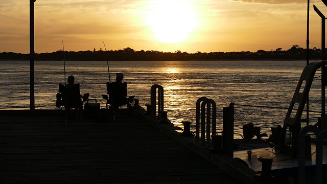 Free Fishing Dusk photo and picture