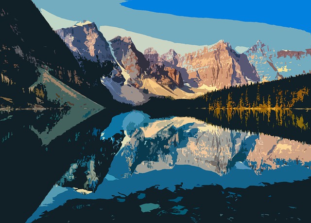 See, Berge, Reflexion, Bäume, Wald