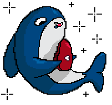 Haj, Pixel, Ocean, Hav, Blå, Dyr, Natur