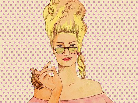 Mujer, Miedoso, Arte Pop, Niña, Moda