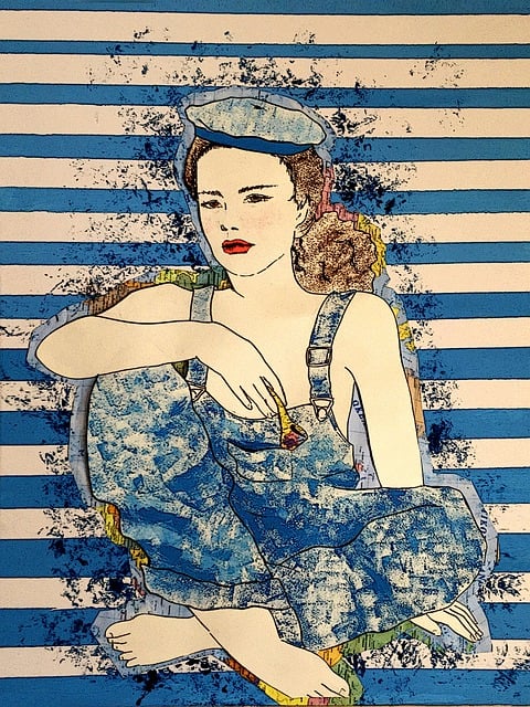 Mujer, Marinero, Arte Pop, Niña, Moda