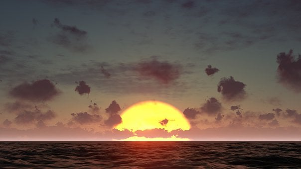Free Sunset Ocean illustration and picture