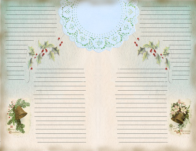 Free digital paper christmas writing paper illustration