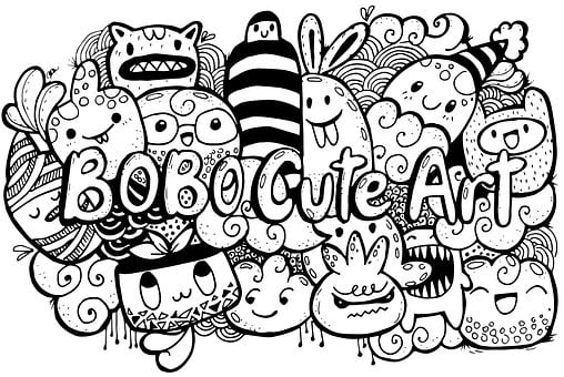 Arte Fofa, Rabisco, Doodle Fofo