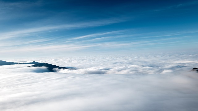 Nube, Montaña, Bonita, Top, Amplia