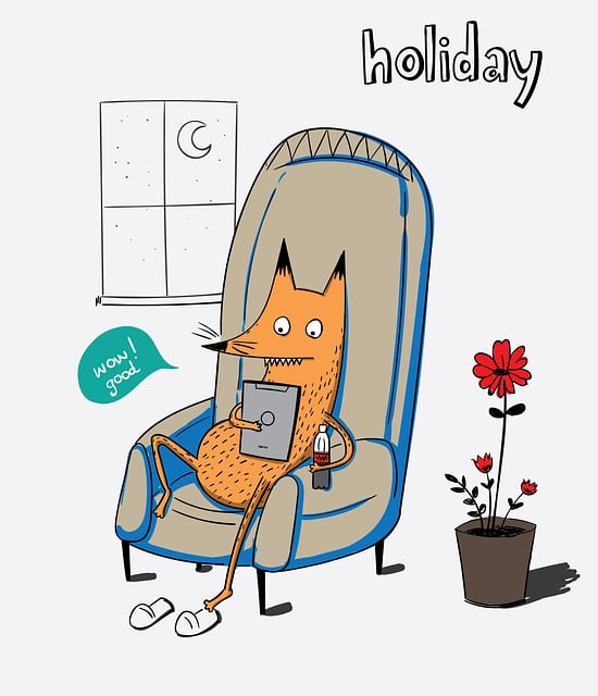 Free fox leisure home illustration