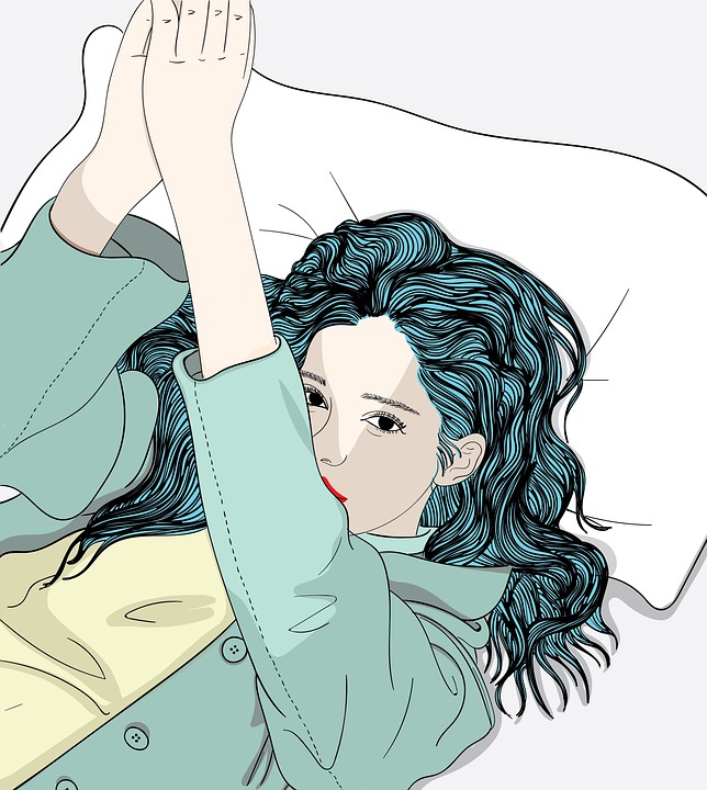 Vrouw, Bed, Ochtend, Word Wakker, Kom Tot Rust, Mooi