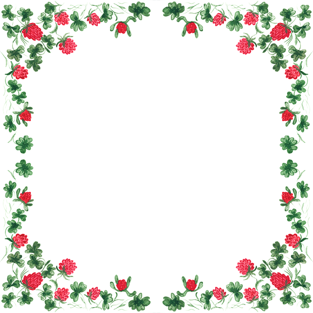 Free clover border patrick vector