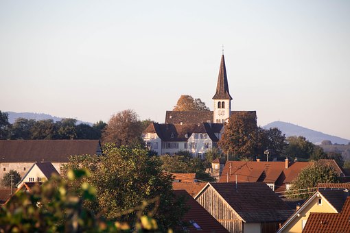 Kirche, Gebäude, Stadt, Dorf, Stadtbild