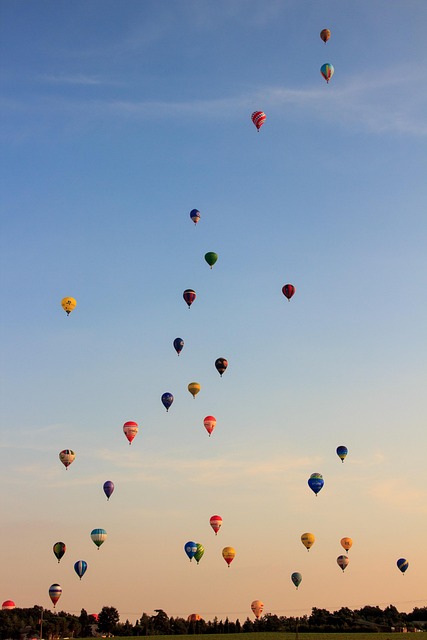 Balões, Céu, Balão De Ar Quente, Voo