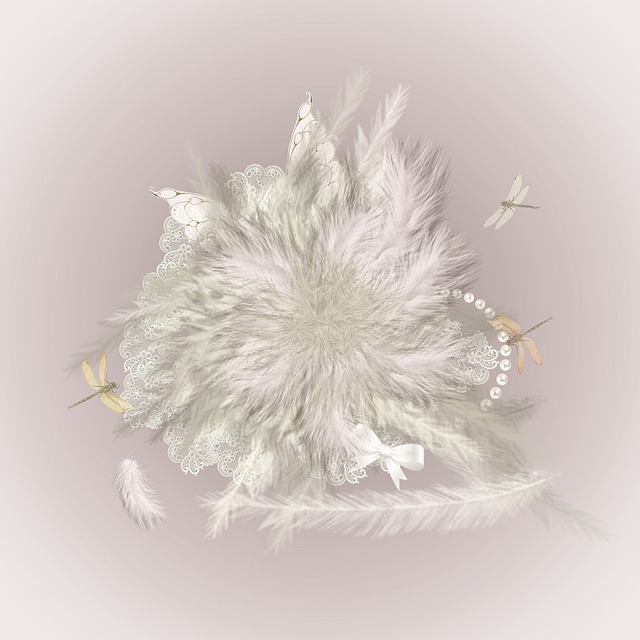 Free feathers digital background pearls illustration